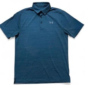 Men’s Under Armour blue golf polo shirt. Loose fit size M